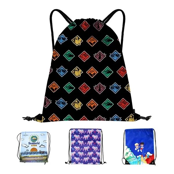 Full Color Dye Sublimated Drawstring Backpack - Full Color Dye Sublimated Drawstring Backpack - Image 0 of 3