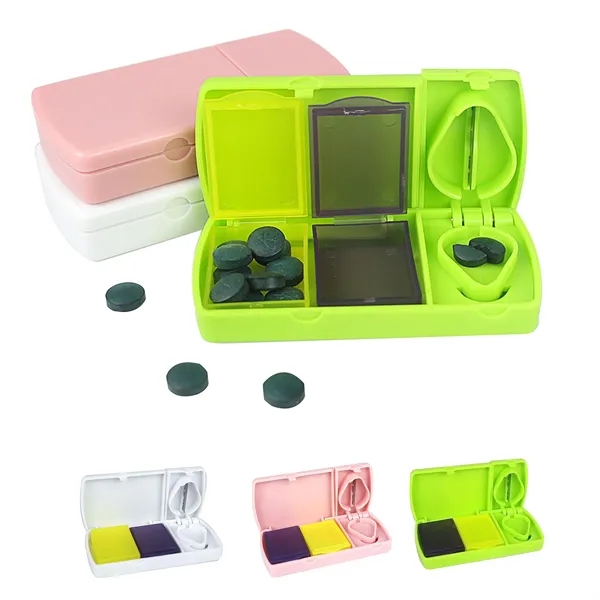 Promotional 3 Grid Plastic Pill Case for Travel - Promotional 3 Grid Plastic Pill Case for Travel - Image 0 of 3