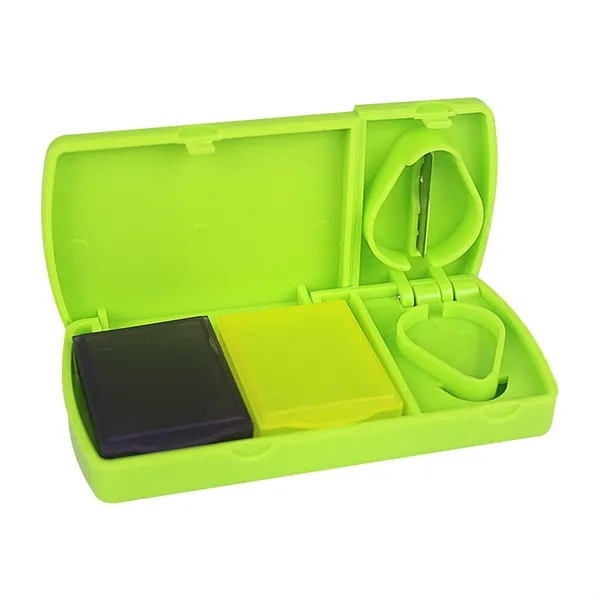 Promotional 3 Grid Plastic Pill Case for Travel - Promotional 3 Grid Plastic Pill Case for Travel - Image 1 of 3