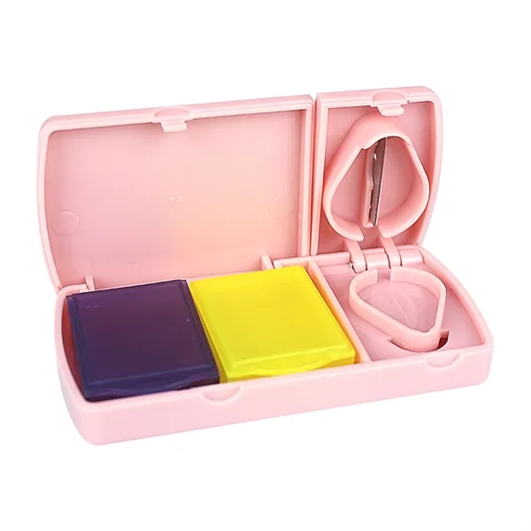 Promotional 3 Grid Plastic Pill Case for Travel - Promotional 3 Grid Plastic Pill Case for Travel - Image 2 of 3