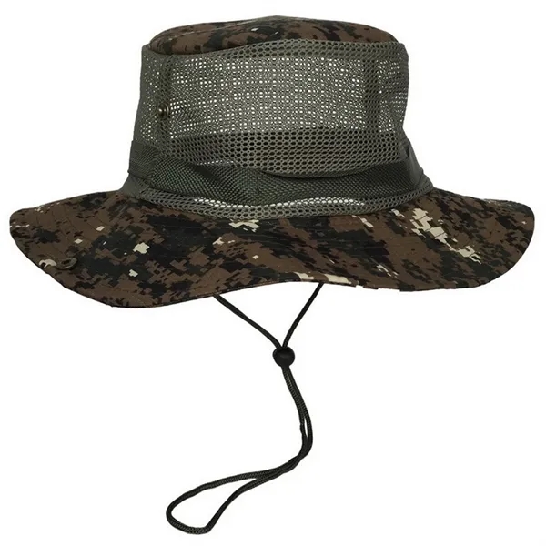 Wide Brim Mesh Sun Bucket Hat - Wide Brim Mesh Sun Bucket Hat - Image 5 of 19