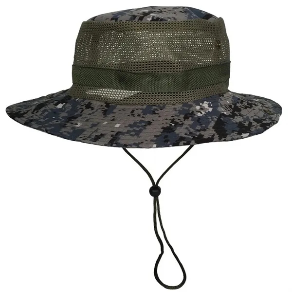 Wide Brim Mesh Sun Bucket Hat - Wide Brim Mesh Sun Bucket Hat - Image 6 of 19