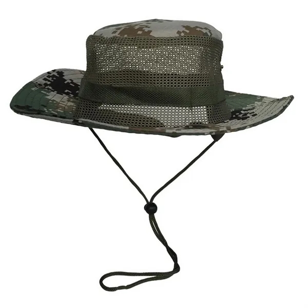 Wide Brim Mesh Sun Bucket Hat - Wide Brim Mesh Sun Bucket Hat - Image 7 of 19