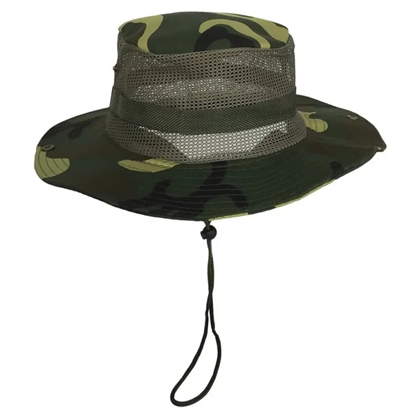 Wide Brim Mesh Sun Bucket Hat - Wide Brim Mesh Sun Bucket Hat - Image 11 of 19