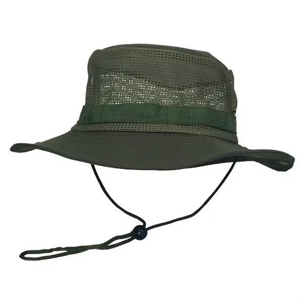 Wide Brim Mesh Sun Bucket Hat - Wide Brim Mesh Sun Bucket Hat - Image 12 of 19