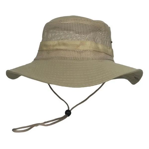 Wide Brim Mesh Sun Bucket Hat - Wide Brim Mesh Sun Bucket Hat - Image 15 of 19