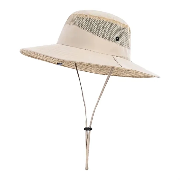 Wide Brim Mesh Sun Bucket Hat - Wide Brim Mesh Sun Bucket Hat - Image 17 of 19