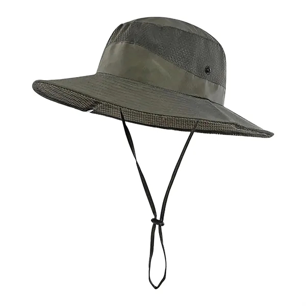 Wide Brim Mesh Sun Bucket Hat - Wide Brim Mesh Sun Bucket Hat - Image 19 of 19