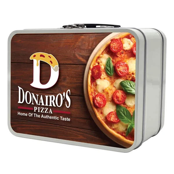 7.7"x6"  Retro Metal Lunch Box with Handle - 7.7"x6"  Retro Metal Lunch Box with Handle - Image 0 of 3