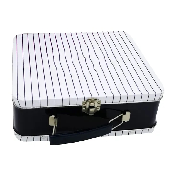 7.7"x6"  Retro Metal Lunch Box with Handle - 7.7"x6"  Retro Metal Lunch Box with Handle - Image 2 of 3