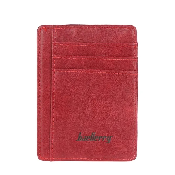 Antimagnetic Ultrathin Retro PU Card Holder Wallet - Antimagnetic Ultrathin Retro PU Card Holder Wallet - Image 3 of 10
