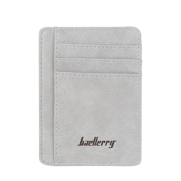 Antimagnetic Ultrathin Retro PU Card Holder Wallet - Antimagnetic Ultrathin Retro PU Card Holder Wallet - Image 5 of 10