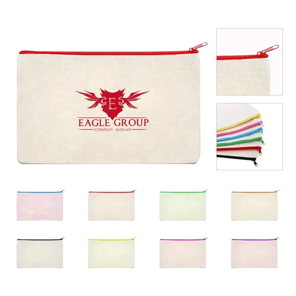 Multi purpose Canvas Bag Zipper Cosmetic Pouch - Multi purpose Canvas Bag Zipper Cosmetic Pouch - Image 0 of 3