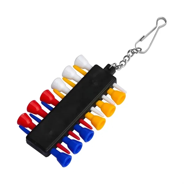 Plastic Golf Ball Tee Pack W/ Hook - Plastic Golf Ball Tee Pack W/ Hook - Image 3 of 4