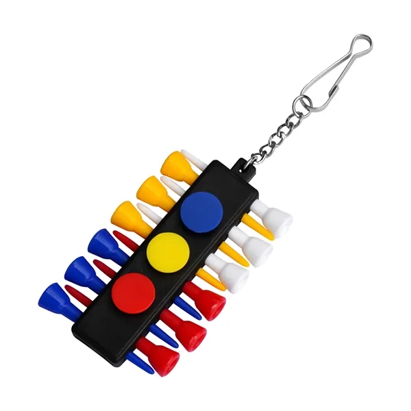 Plastic Golf Ball Tee Pack W/ Hook - Plastic Golf Ball Tee Pack W/ Hook - Image 4 of 4