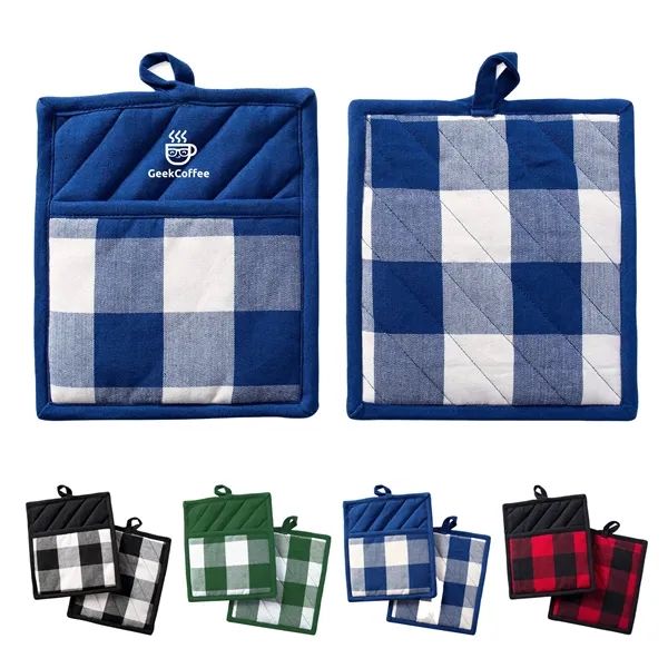 Oven Mitts Set Pot Holder With Pocket - Oven Mitts Set Pot Holder With Pocket - Image 0 of 3