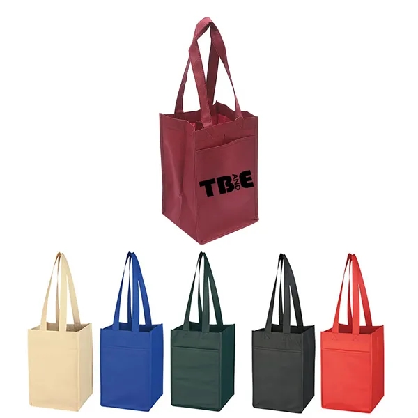Custom Non Woven 4 Bottle Wine Tote Bag - Custom Non Woven 4 Bottle Wine Tote Bag - Image 0 of 0