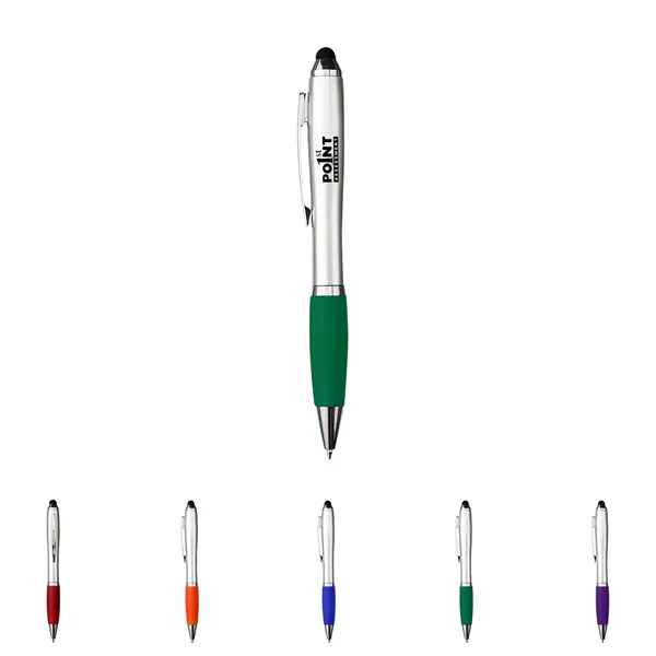 Custom Stylus Pen With Rubber Grip - Custom Stylus Pen With Rubber Grip - Image 0 of 3