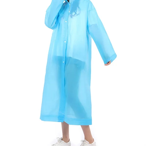 Transparent Reusable Rain Poncho - Transparent Reusable Rain Poncho - Image 3 of 17
