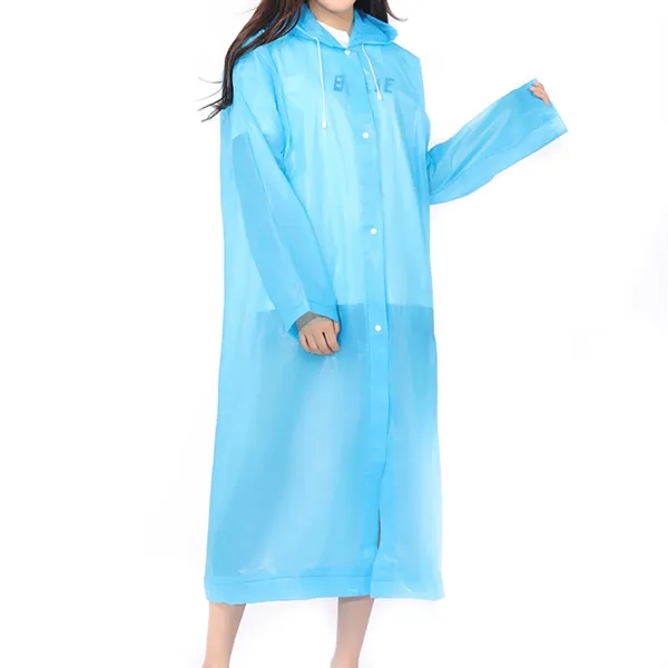 Transparent Reusable Rain Poncho - Transparent Reusable Rain Poncho - Image 7 of 17
