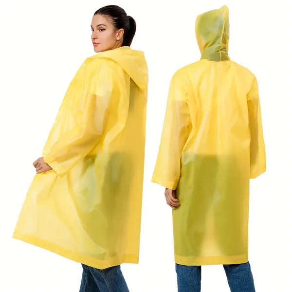 Transparent Reusable Rain Poncho - Transparent Reusable Rain Poncho - Image 8 of 17
