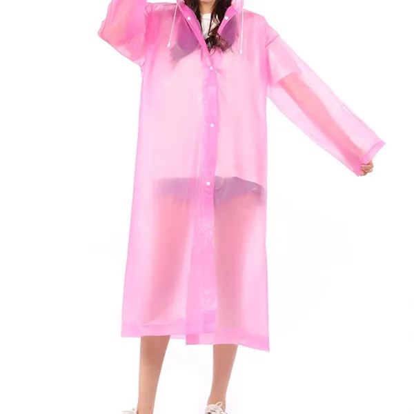 Transparent Reusable Rain Poncho - Transparent Reusable Rain Poncho - Image 11 of 17