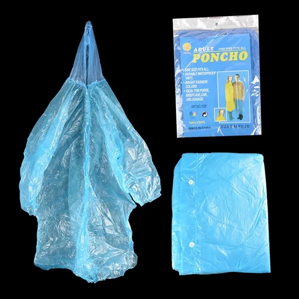 Transparent Reusable Rain Poncho - Transparent Reusable Rain Poncho - Image 14 of 17
