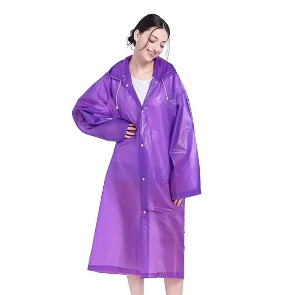 Transparent Reusable Rain Poncho - Transparent Reusable Rain Poncho - Image 16 of 17