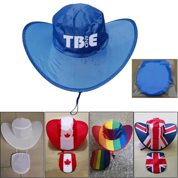 Foldable Cowboy Hat W/Pouch - Foldable Cowboy Hat W/Pouch - Image 0 of 3
