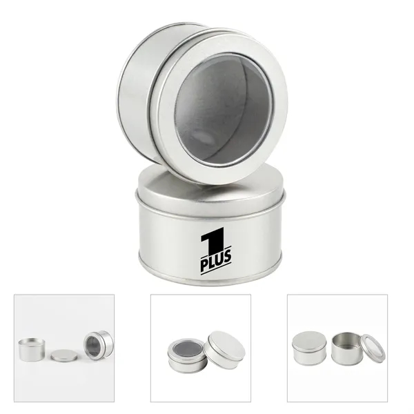 Round Metal Tin Candy Box - Round Metal Tin Candy Box - Image 0 of 8