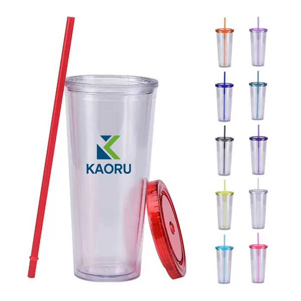 The Colors Double Wall Tumbler w/ Straw - The Colors Double Wall Tumbler w/ Straw - Image 0 of 3