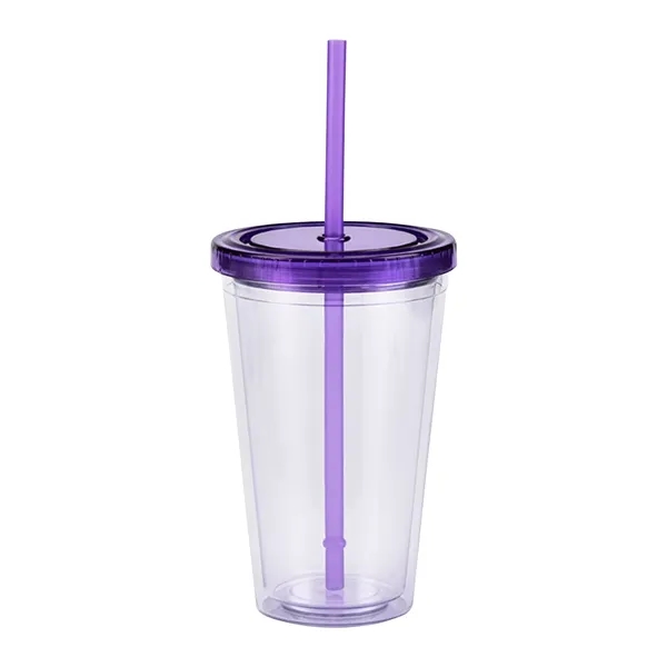 The Colors Double Wall Tumbler w/ Straw - The Colors Double Wall Tumbler w/ Straw - Image 2 of 3
