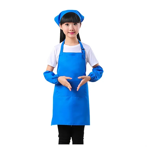 Apron for Kids w/ Pocket and Chef Hat Set - Apron for Kids w/ Pocket and Chef Hat Set - Image 2 of 3