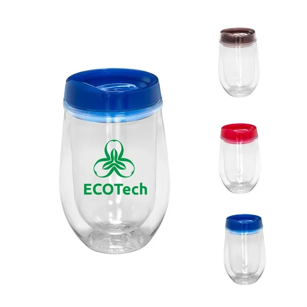 10 Oz. Double Wall Plastic Insulated Wine Tumbler - 10 Oz. Double Wall Plastic Insulated Wine Tumbler - Image 0 of 3