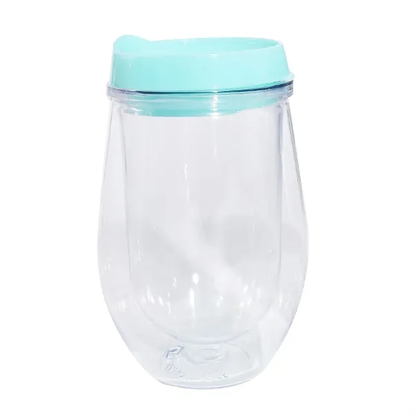 10 Oz. Double Wall Plastic Insulated Wine Tumbler - 10 Oz. Double Wall Plastic Insulated Wine Tumbler - Image 1 of 3