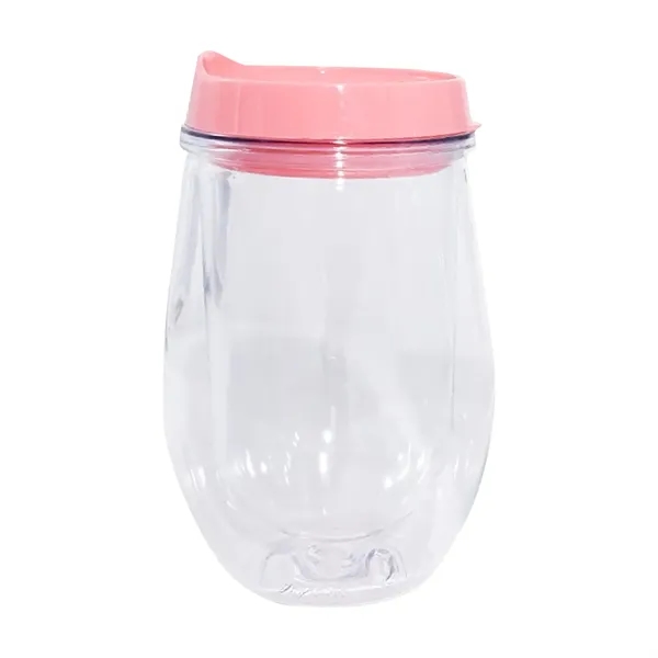10 Oz. Double Wall Plastic Insulated Wine Tumbler - 10 Oz. Double Wall Plastic Insulated Wine Tumbler - Image 2 of 3