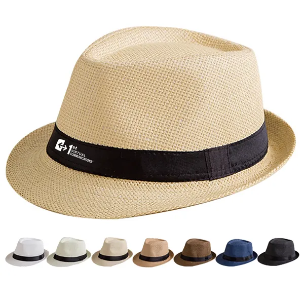 Nature Straw Fedora Hat - Nature Straw Fedora Hat - Image 0 of 17