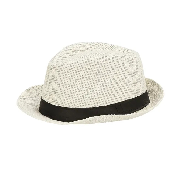Nature Straw Fedora Hat - Nature Straw Fedora Hat - Image 7 of 17