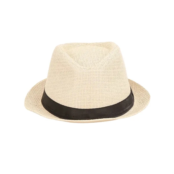 Nature Straw Fedora Hat - Nature Straw Fedora Hat - Image 9 of 17