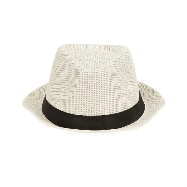 Nature Straw Fedora Hat - Nature Straw Fedora Hat - Image 10 of 17