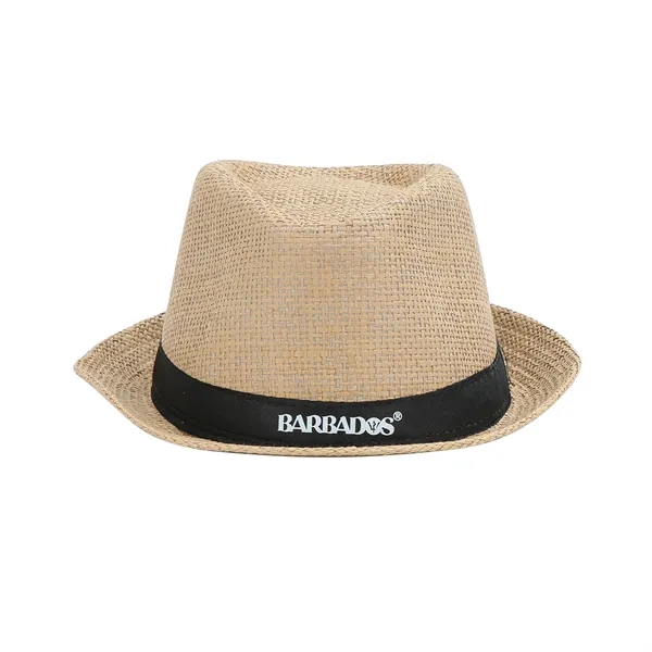 Nature Straw Fedora Hat - Nature Straw Fedora Hat - Image 12 of 17