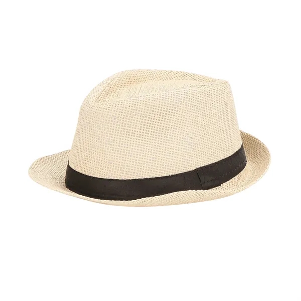Nature Straw Fedora Hat - Nature Straw Fedora Hat - Image 13 of 17