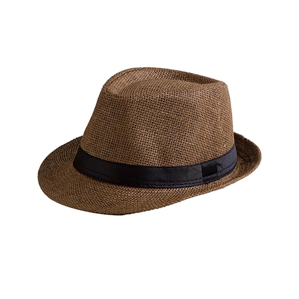 Nature Straw Fedora Hat - Nature Straw Fedora Hat - Image 15 of 17