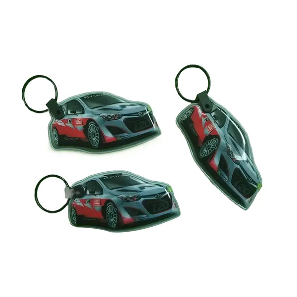 Car Shaped PVC Flashlight Keychain - Car Shaped PVC Flashlight Keychain - Image 1 of 3