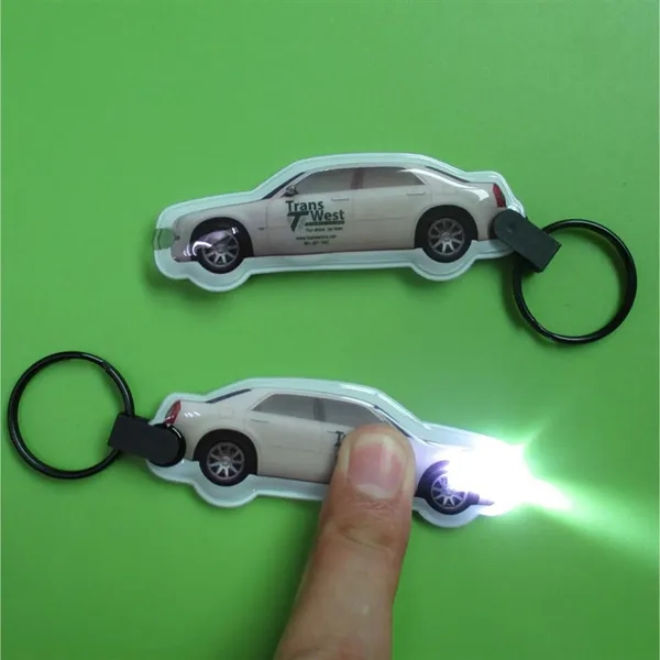 Car Shaped PVC Flashlight Keychain - Car Shaped PVC Flashlight Keychain - Image 3 of 3