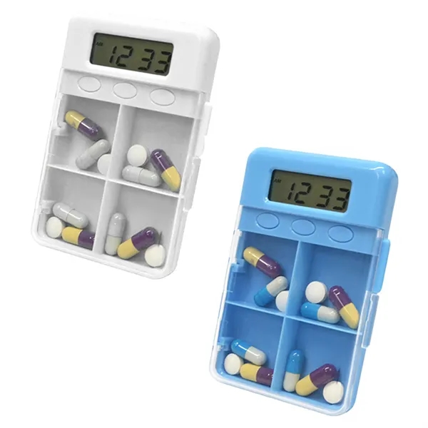 4 Compartments Pill Case With Alarm Reminder - 4 Compartments Pill Case With Alarm Reminder - Image 0 of 0