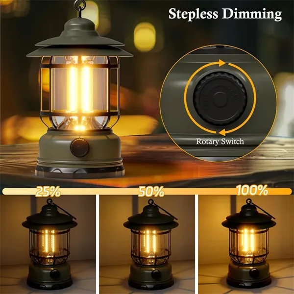 Rechargeable LED Camping Lantern with Hook - Rechargeable LED Camping Lantern with Hook - Image 2 of 5