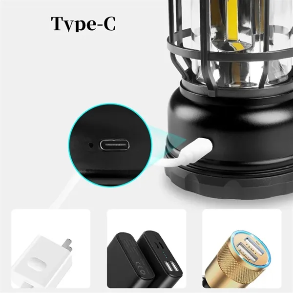 Rechargeable LED Camping Lantern with Hook - Rechargeable LED Camping Lantern with Hook - Image 4 of 5