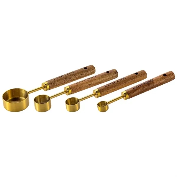 8Pcs Wood Handle Measuring Cup and Spoon Set - 8Pcs Wood Handle Measuring Cup and Spoon Set - Image 6 of 6