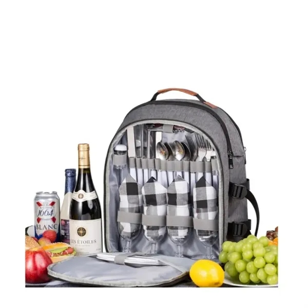 Leakproof Insulated Cooler Picnic Backpack - Leakproof Insulated Cooler Picnic Backpack - Image 2 of 8